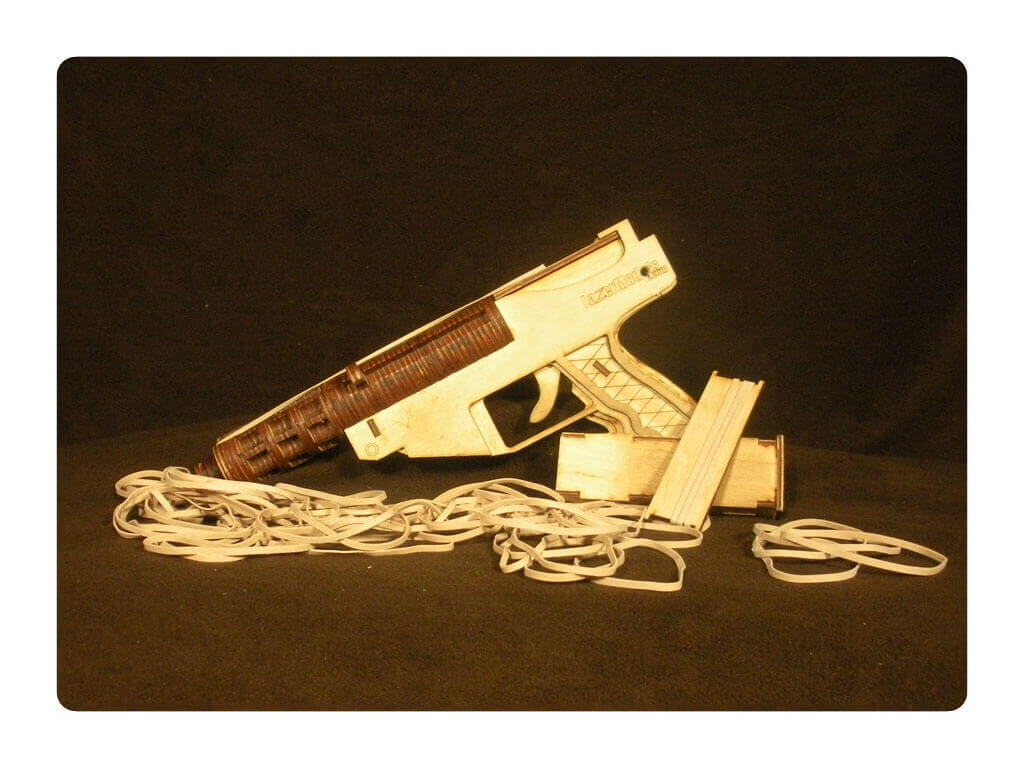 Wood Model Widow Maker Rubber Band Gun Kit By-LazerModels