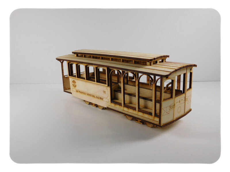 Wood Model Cable Car Kit By-LazerModels