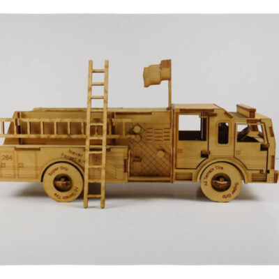 Wood Model Fire Truck Kit By-LazerModels
