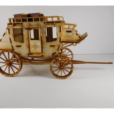 Wood Model Stagecoach Kit By-LazerModels