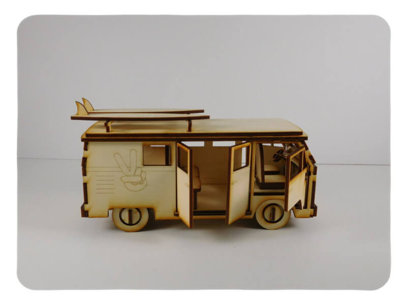 Wood Model Van Kit By-LazerModels