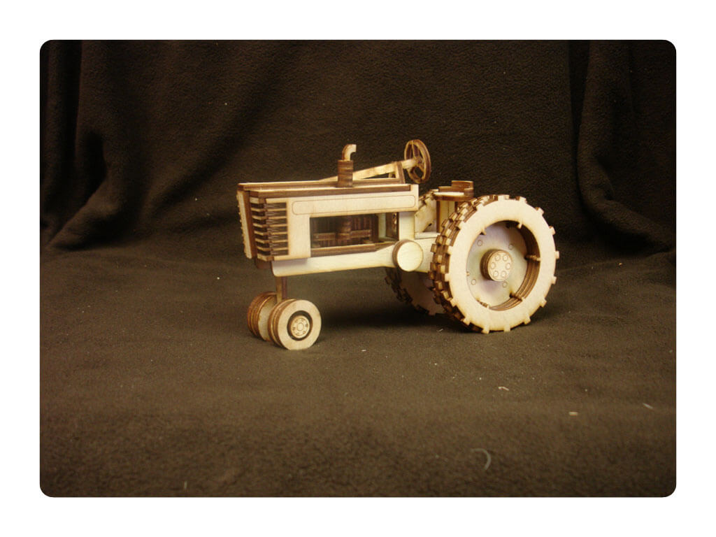 Wood Model Tractor Kit By-LazerModels