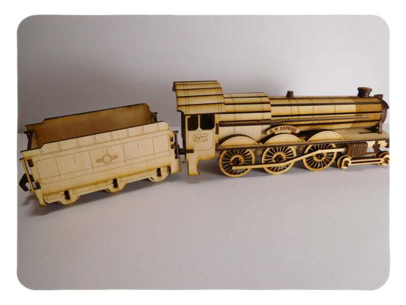 Wood Model HW Express and Coal Car Kit By-LazerModels