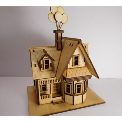 Wood Model Up House Kit By-LazerModels