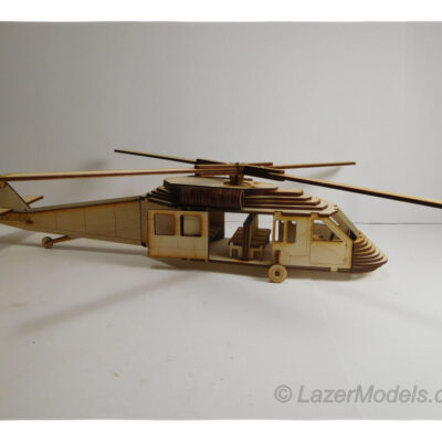 Wood Model HU-60 Blackhawk Helicopter Kit By-LazerModels