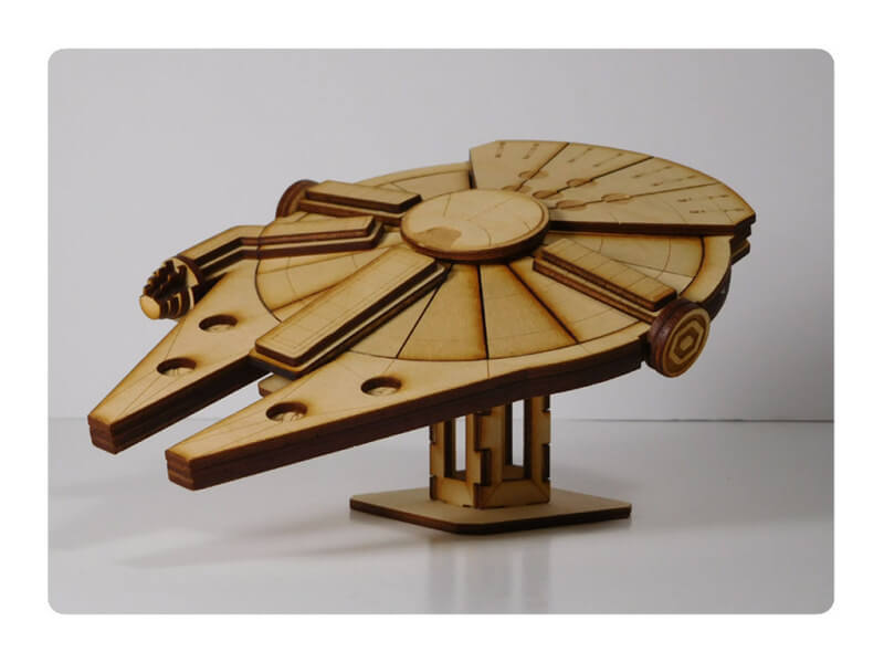 Wood Model Falcon-1 Kit By-LazerModels